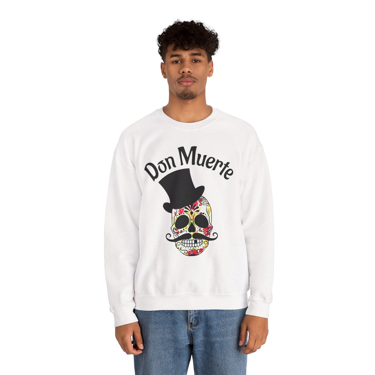 Don Muerte Sugar Skull Sweatshirt - Day of the Dead Graphic Crewneck