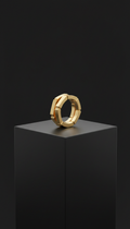 Vermeil gold angular ring
