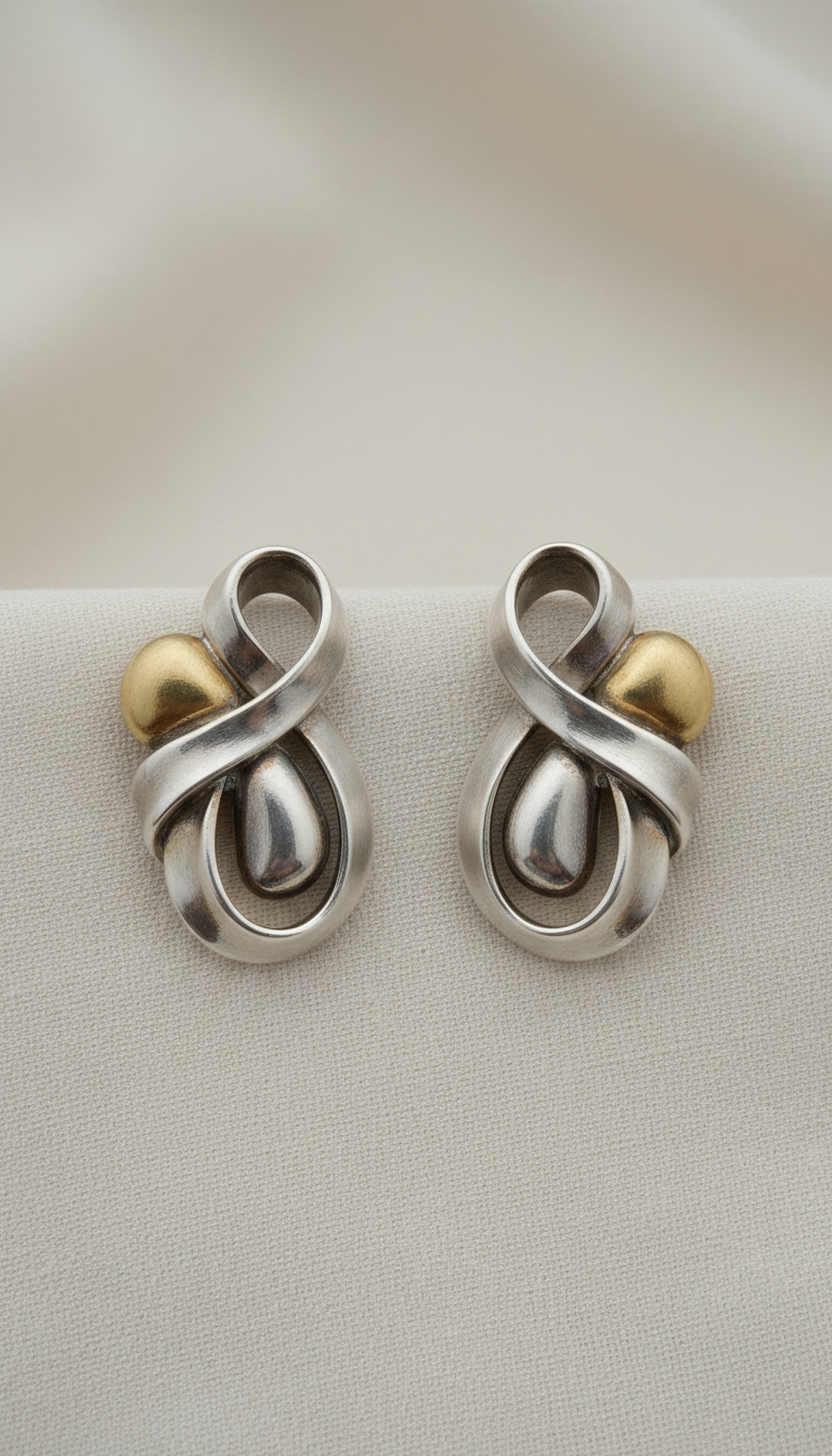 Sterling Silver Sculptural Earrings