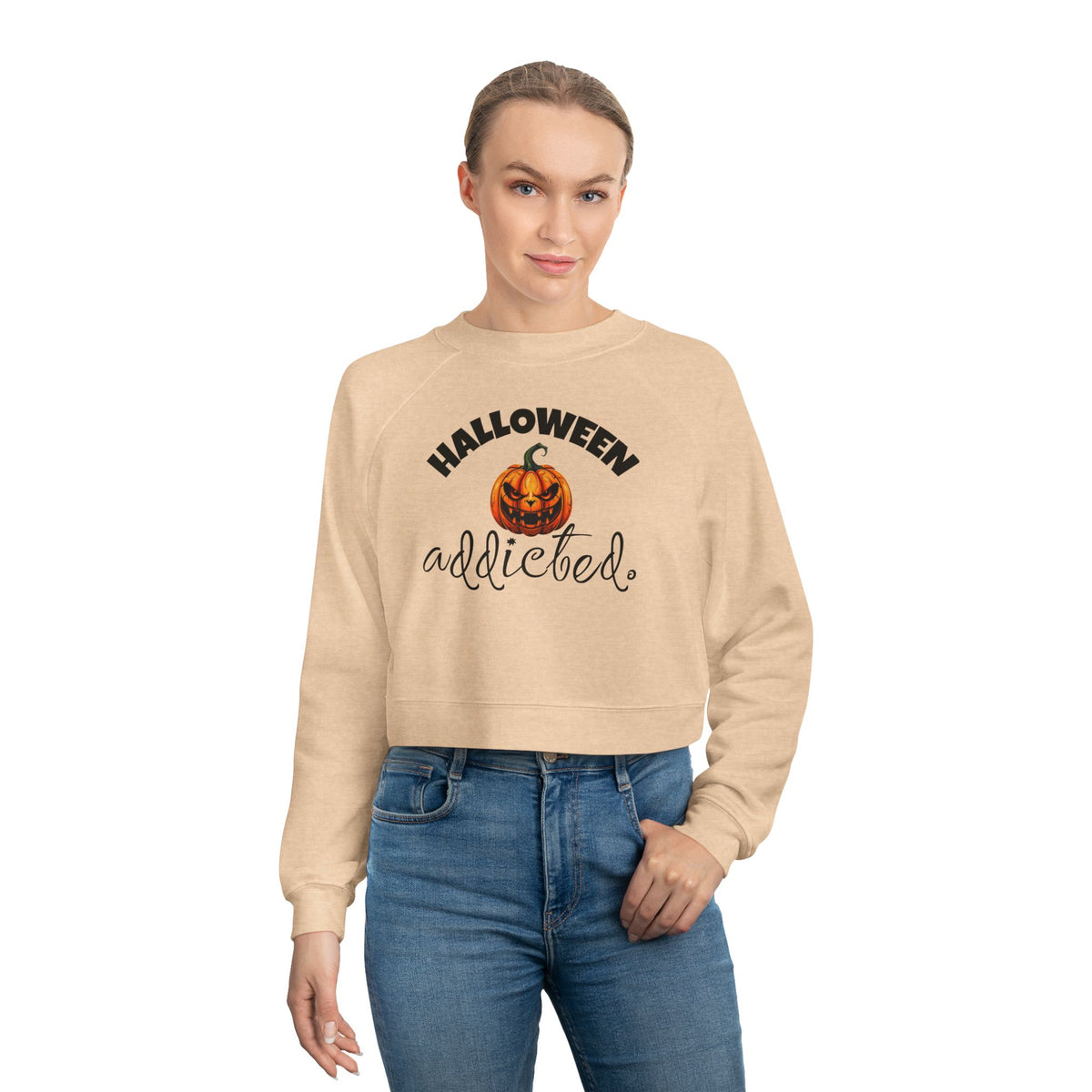 Halloween Addicted Cropped Pullover