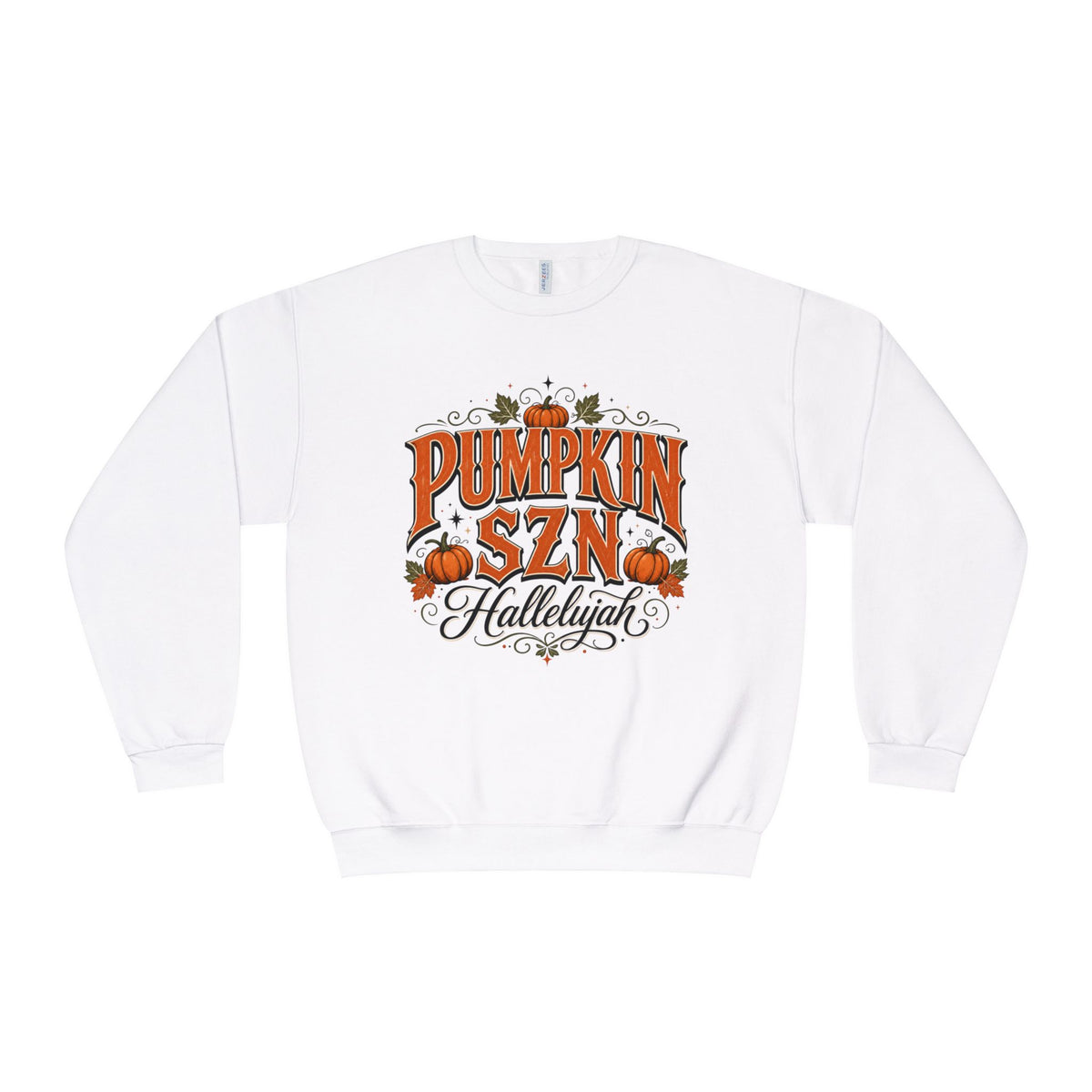 Crewneck Sweatshirt — Pumpkin Szn Hallelujah Fall Graphic Pullover