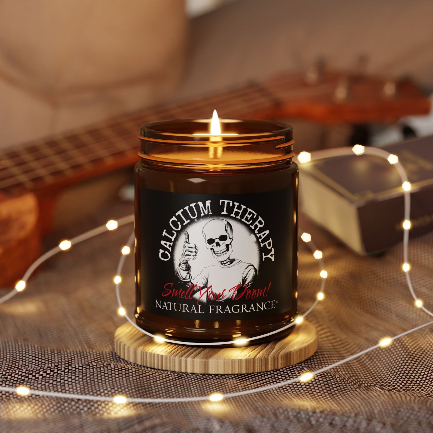 Calcium Therapy Scented Soy Candle — Amber Jar (Natural Fragrance)
