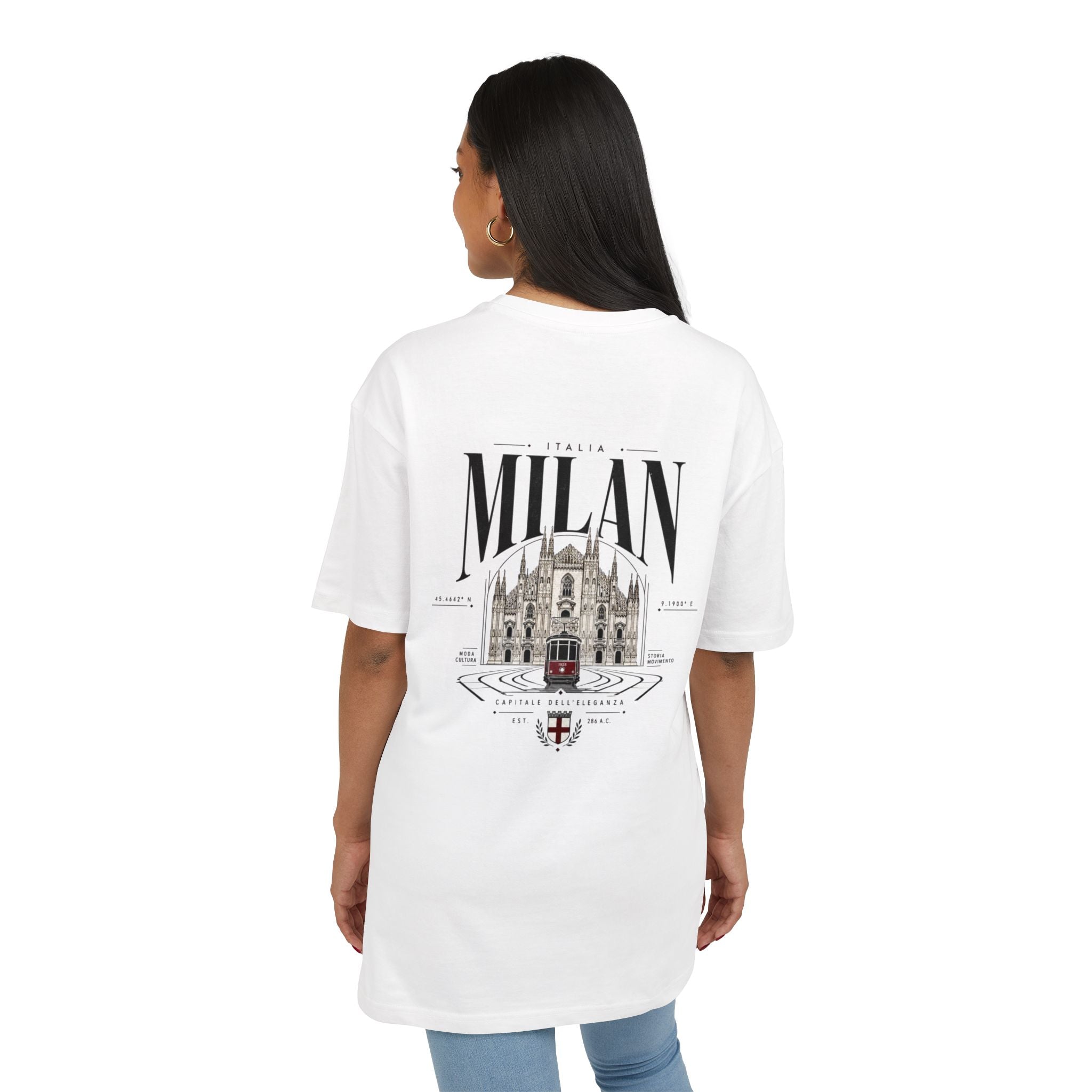 Milan Cathedral Graphic Tee | "Luxury Mindset" Oversized T‑Shirt