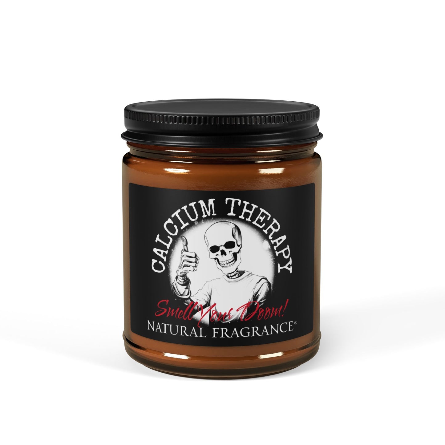 Calcium Therapy Scented Soy Candle — Amber Jar (Natural Fragrance)