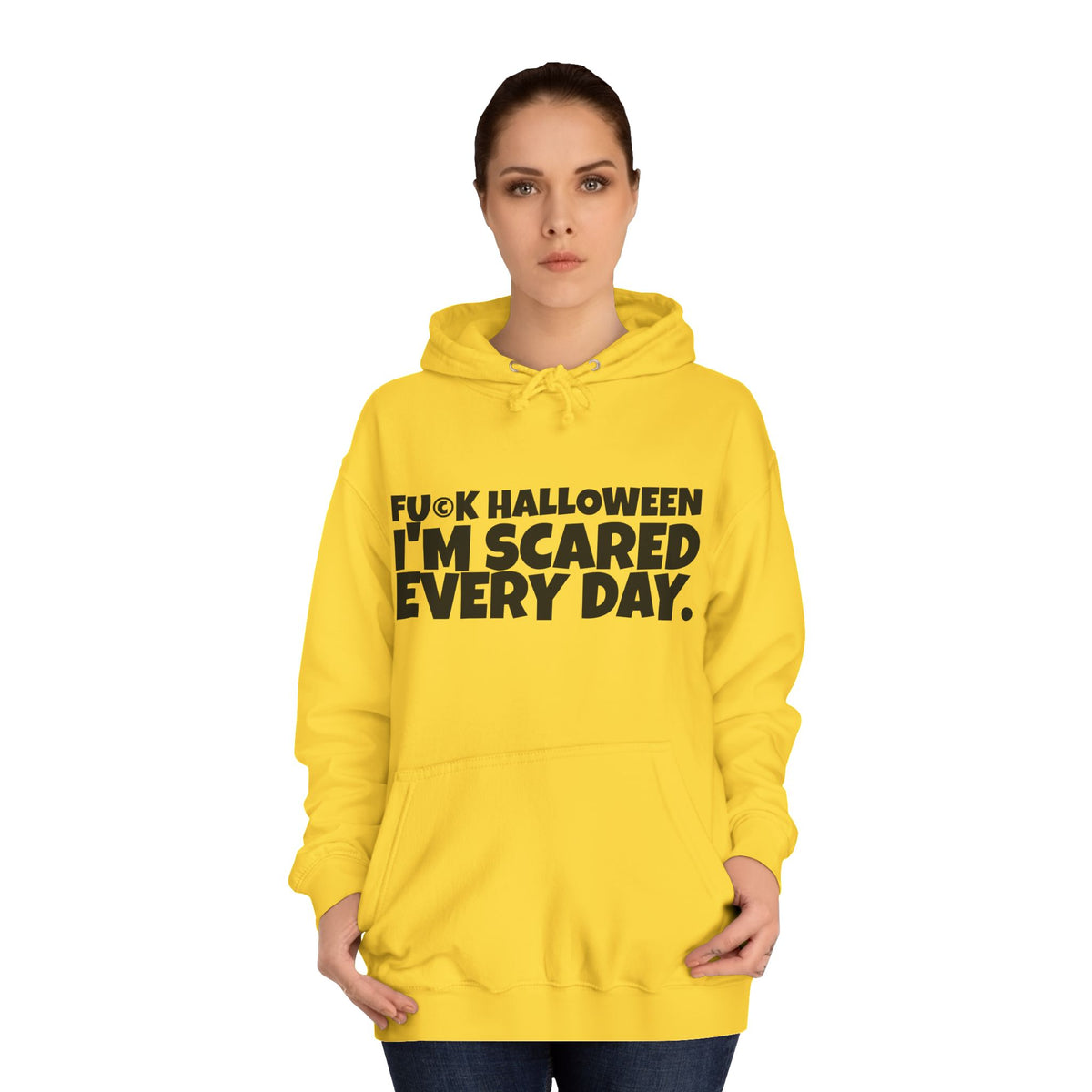 Unisex College Hoodie, Funny Halloween Sweatshirt, Scary Every Day Hoodie, Casual College Wear, Gift for Halloween Lovers