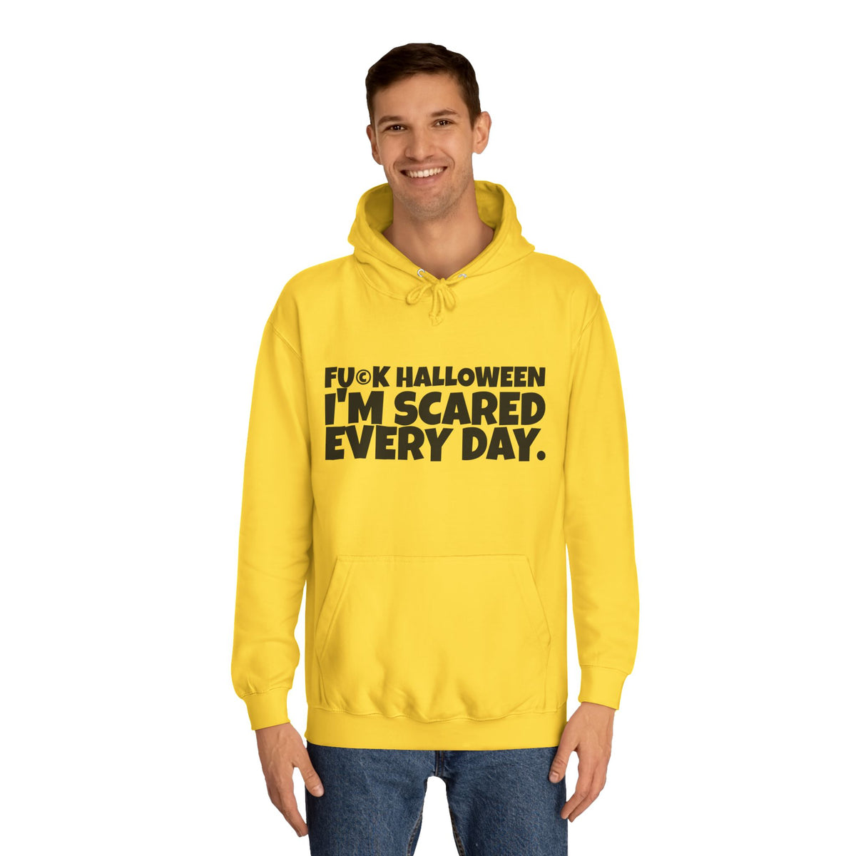 Unisex College Hoodie, Funny Halloween Sweatshirt, Scary Every Day Hoodie, Casual College Wear, Gift for Halloween Lovers