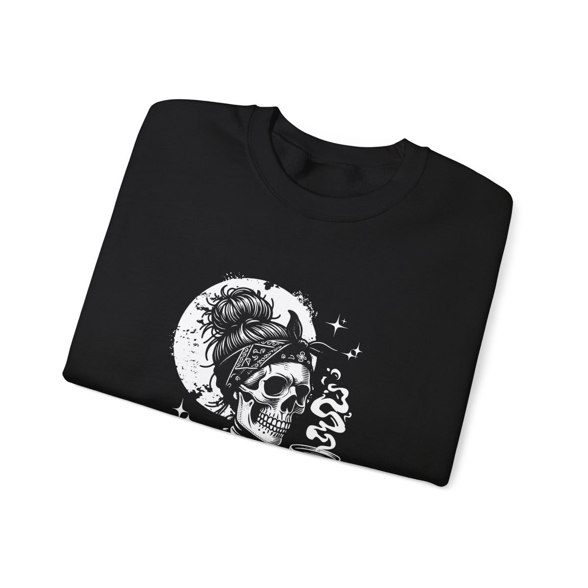 Still Alive Skeleton Crewneck Sweatshirt - Gothic Skull Coffee Pullover