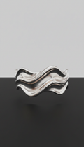 Sculpted silver cuff bracelet