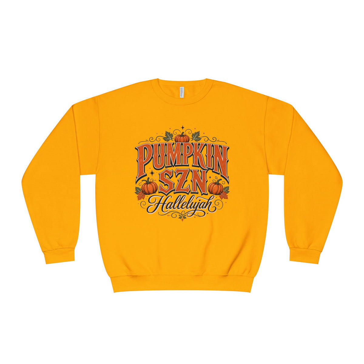 Crewneck Sweatshirt — Pumpkin Szn Hallelujah Fall Graphic Pullover