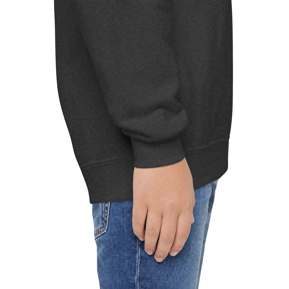 Youth Crewneck Sweatshirt - Gothic Rose Skeleton Graphic