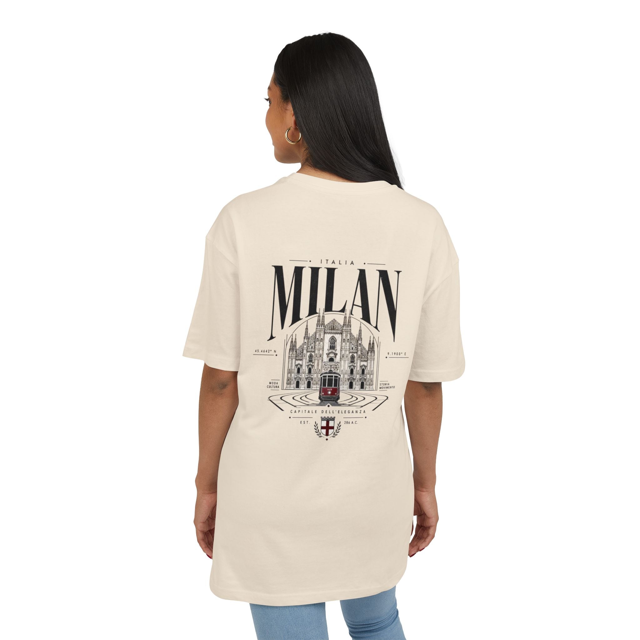 Milan Cathedral Graphic Tee | "Luxury Mindset" Oversized T‑Shirt