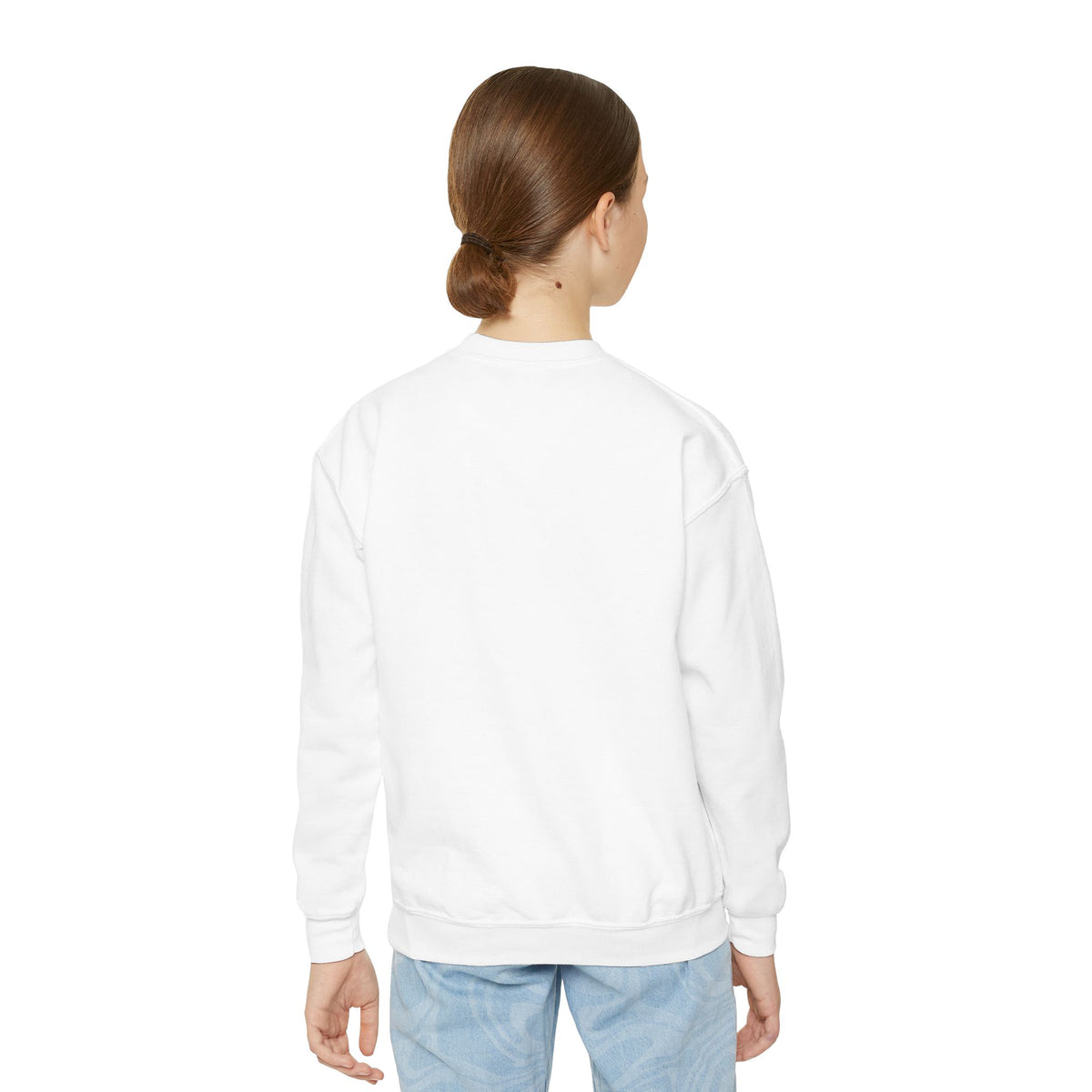 Youth Crewneck Sweatshirt - Gothic Rose Skeleton Graphic