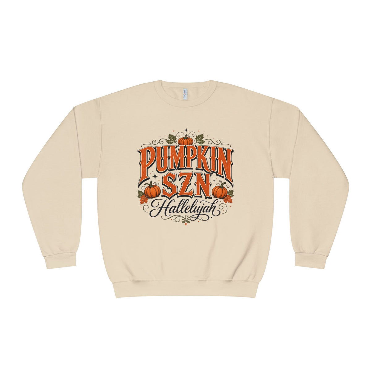 Crewneck Sweatshirt — Pumpkin Szn Hallelujah Fall Graphic Pullover
