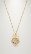 Gold Vermeil Geometric Pendant Necklace