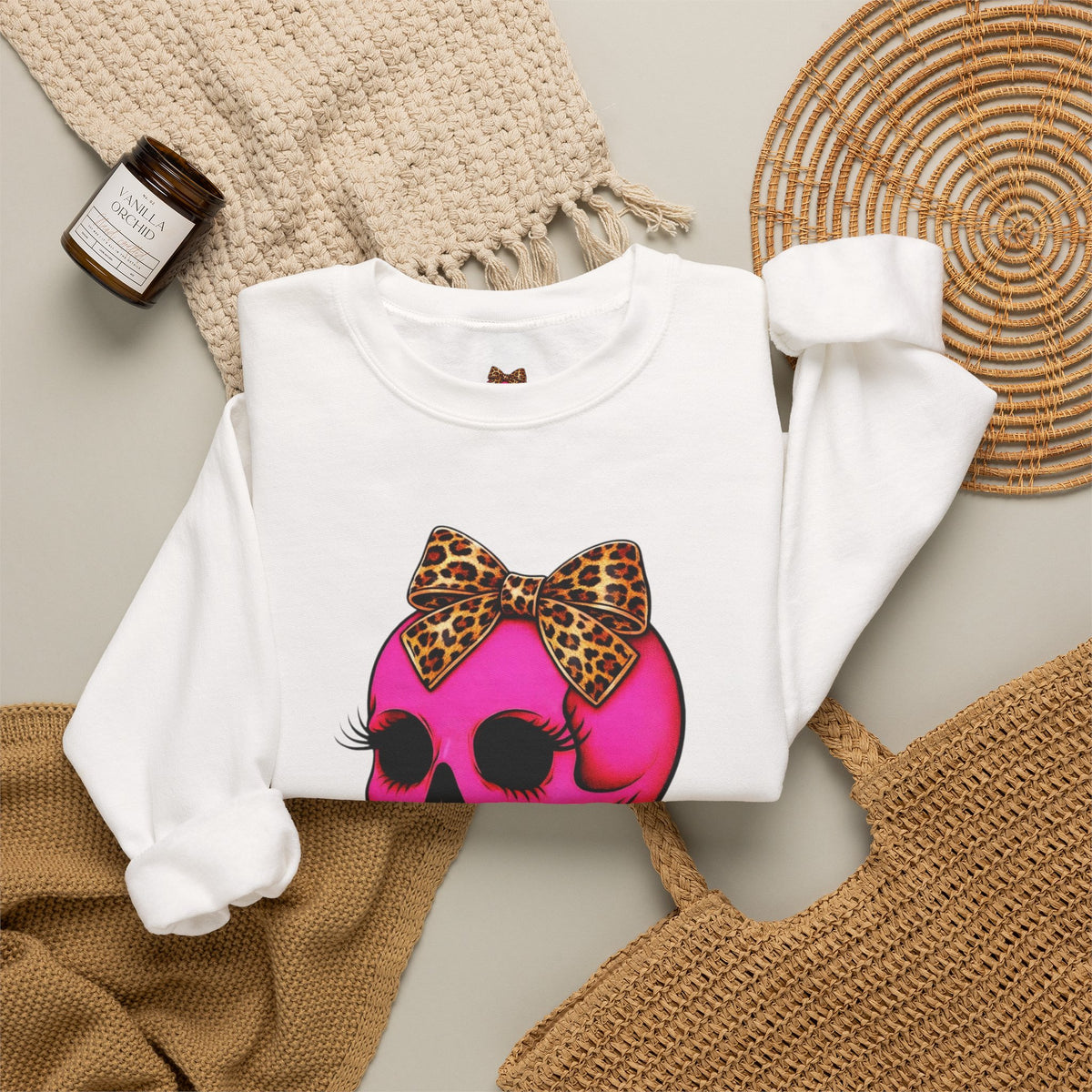 Diosa Salvaje Pink Skull Sweatshirt