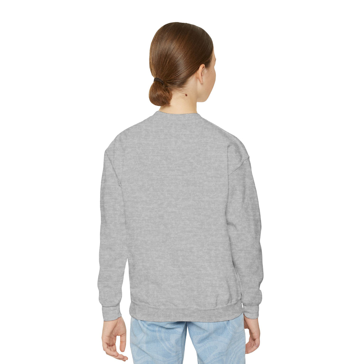 Youth Crewneck Sweatshirt - Gothic Rose Skeleton Graphic