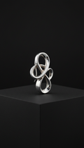 Sterling silver sculptural earrings