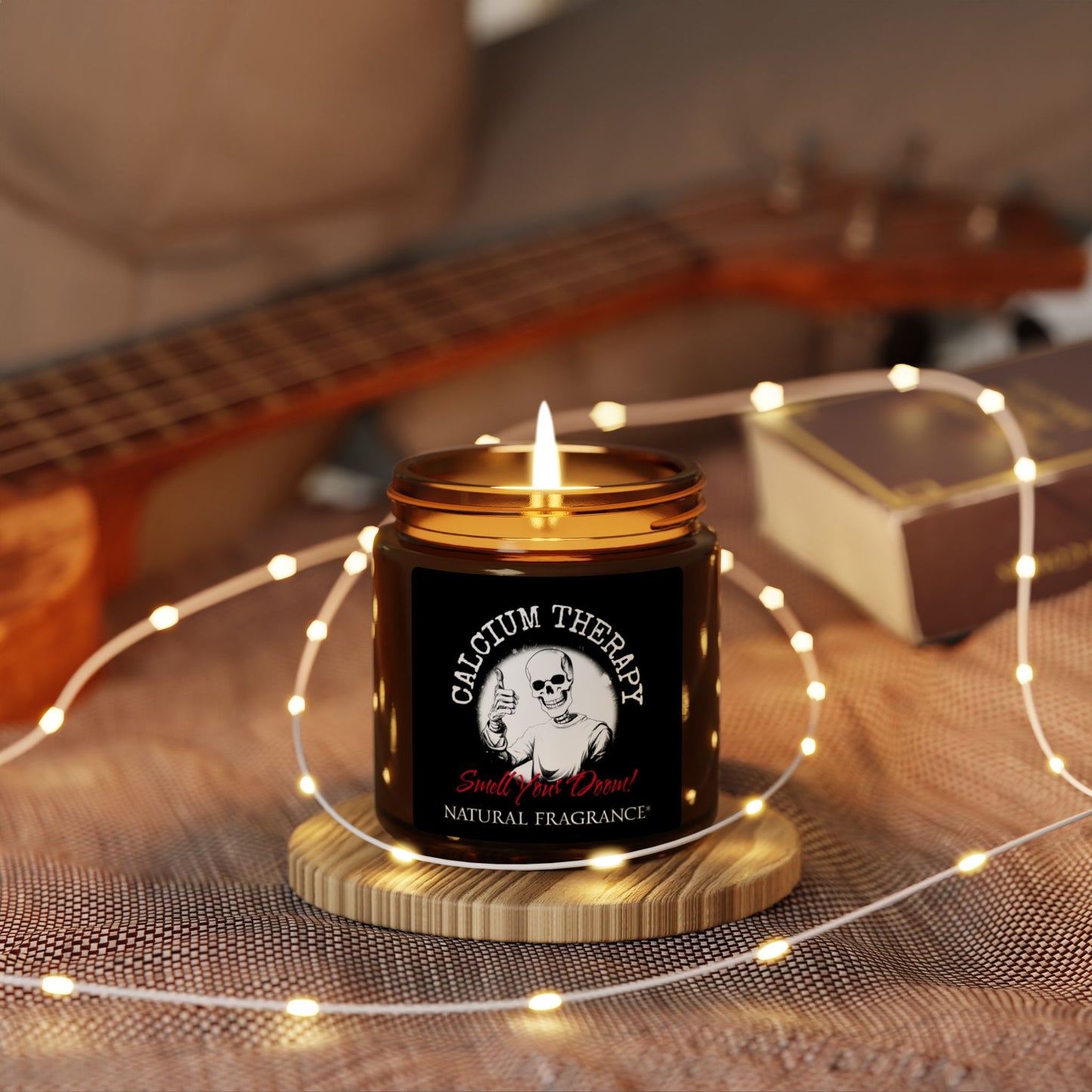 Calcium Therapy Scented Soy Candle — Amber Jar (Natural Fragrance)