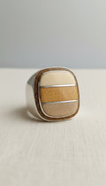 Sandstone-Inlaid Statement Ring
