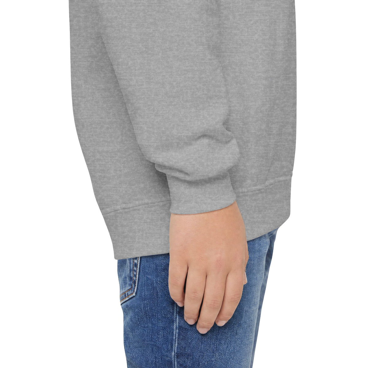 Youth Crewneck Sweatshirt - Gothic Rose Skeleton Graphic