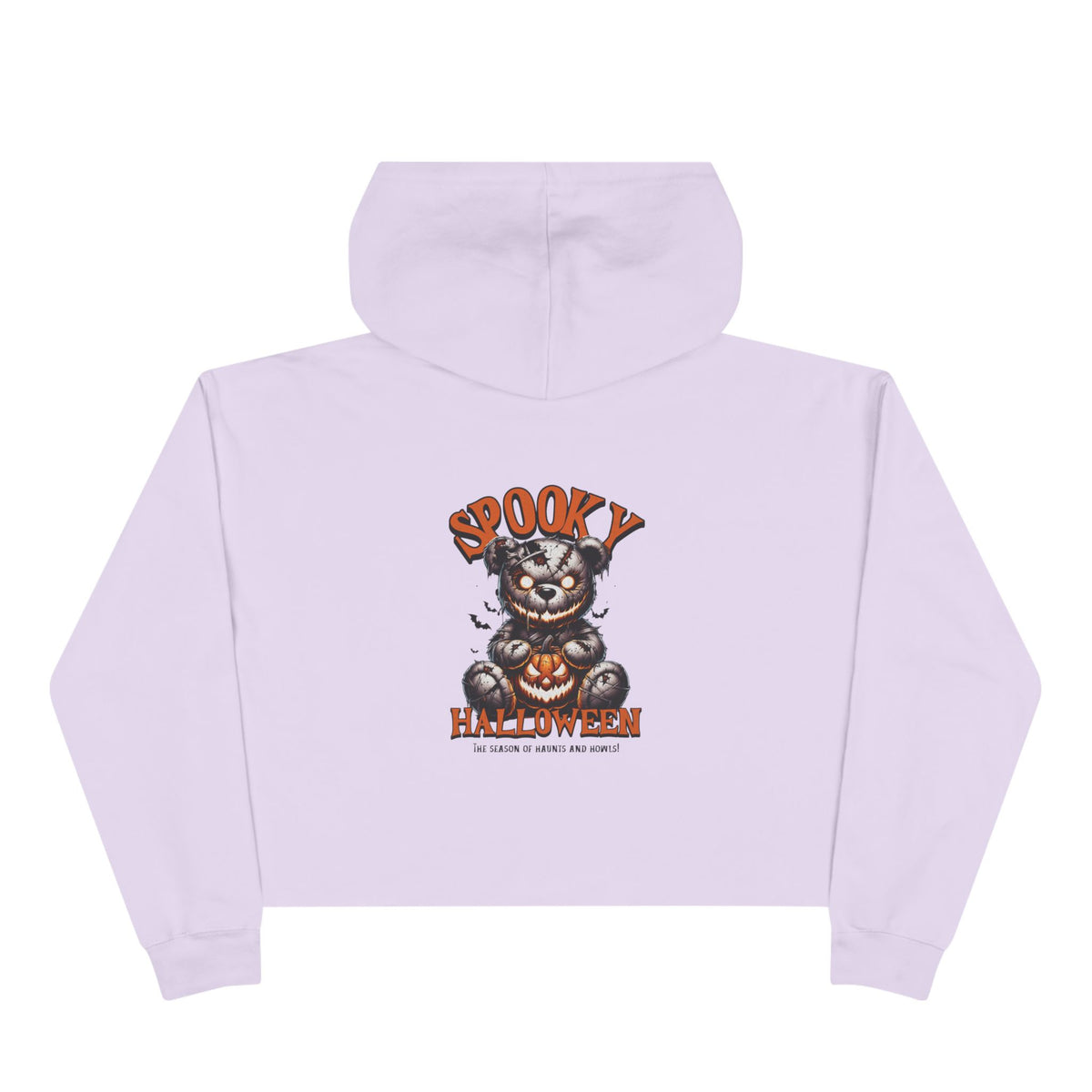 Spooky Halloween Cat Crop Hoodie