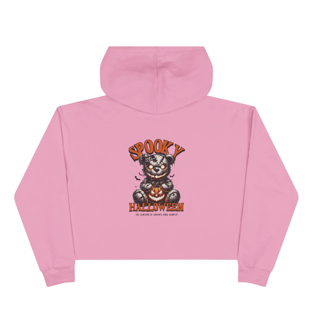 Spooky Halloween Cat Crop Hoodie