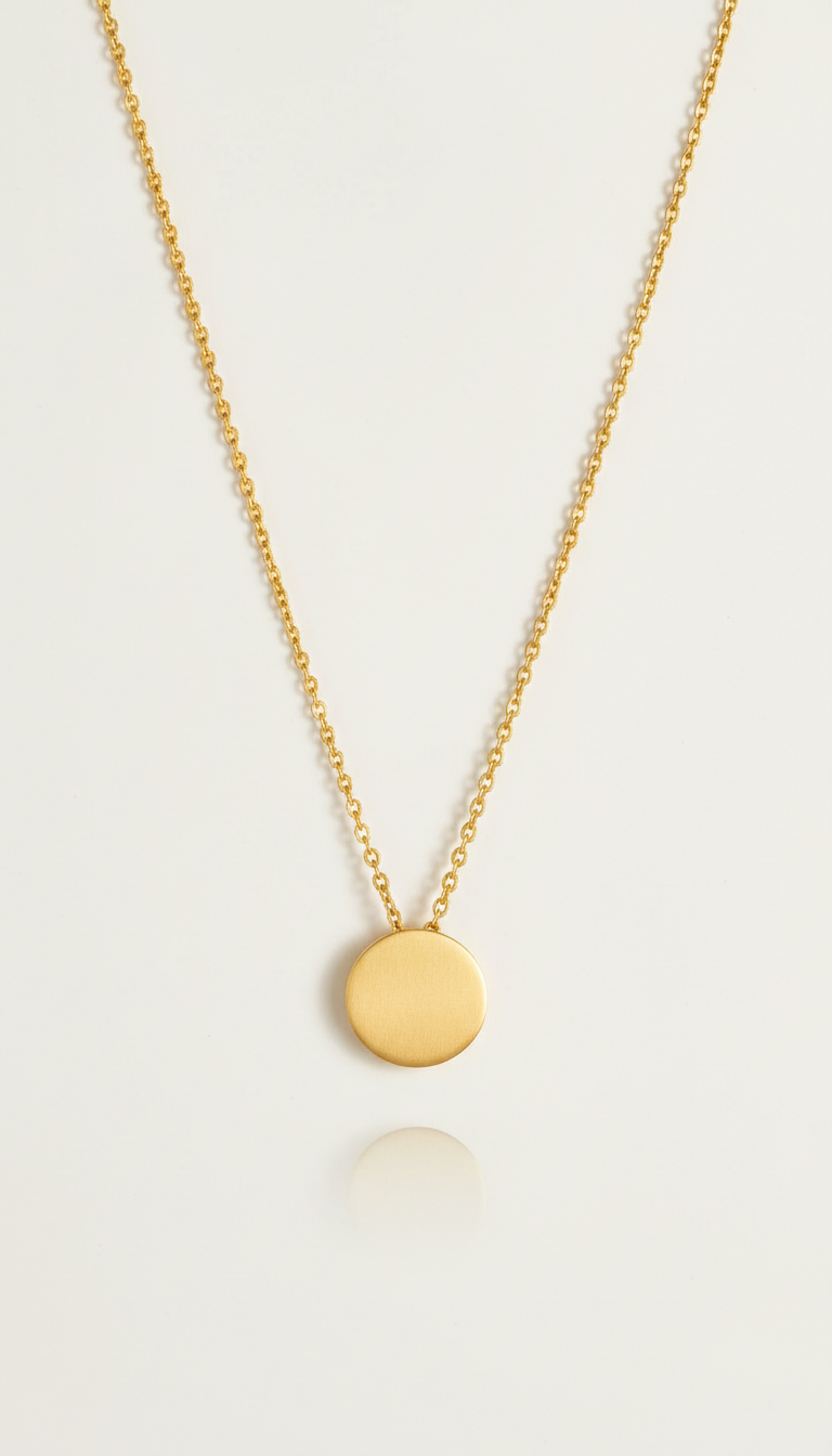 Gold Vermeil Minimalist Pendant Necklace